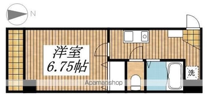 東京都国立市富士見台４丁目[1K/20.46m2]の間取図