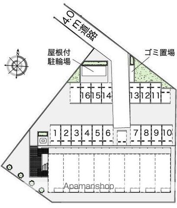 レオネクストネオ　レグルス[1K/30.84m2]の配置図