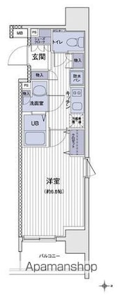 エスティメゾン大島[1K/27.3m2]の間取図