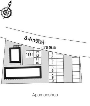 レオパレスとちの木[1K/22.7m2]の駐車場2