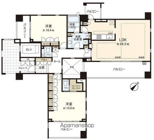 ザ・ハウスオブ大濠の間取り写真