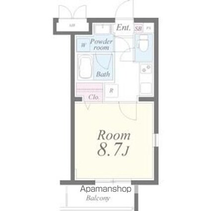 エスペランサ[1K/28.02m2]の間取図