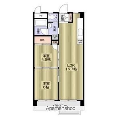 日香苑Ｉ[2LDK/50.88m2]の間取図