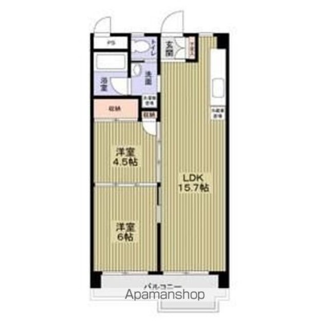 日香苑Ｉ[2LDK/50.88m2]の間取図