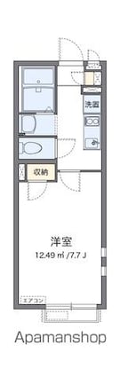 クレイノグレイス松江[1K/23.15m2]の間取図