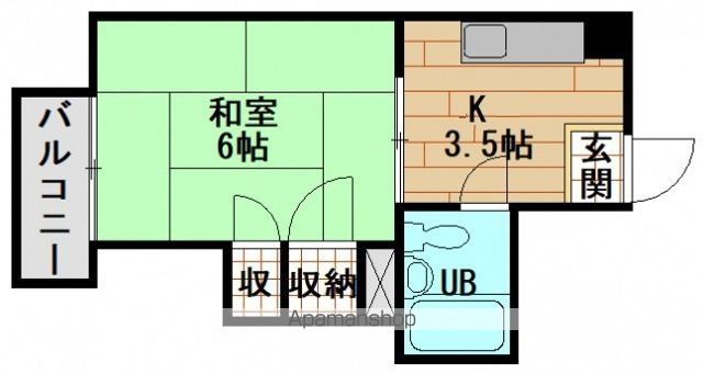 コーポ安留の間取り写真