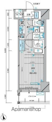 メインステージ西荻窪駅前ソレイユ[1K/25.6m2]の間取図