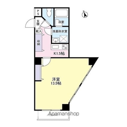 アビタシオン[1K/38.52m2]の間取図