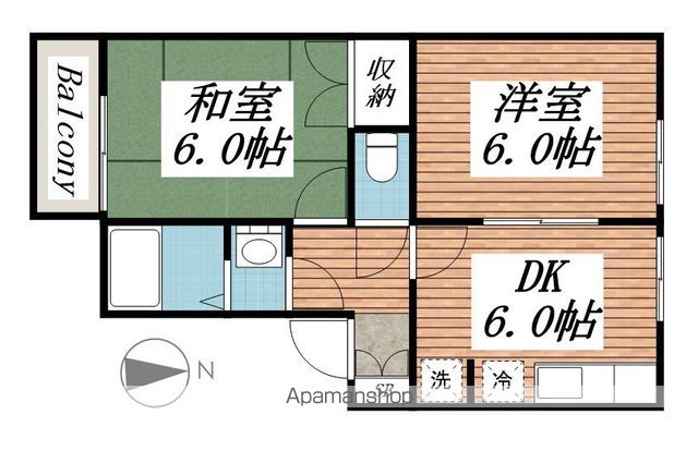 ベルレージュ鹿野の間取り写真