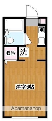 東京都世田谷区若林３丁目[1R/17m2]の間取図
