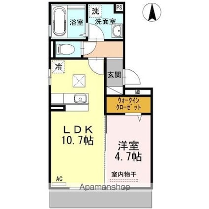 アナザースカイ[1LDK/40.04m2]の間取図