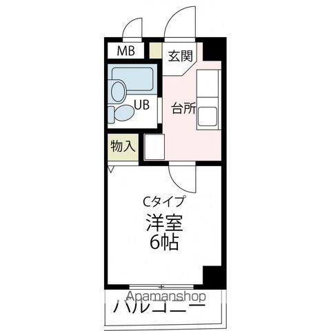 横浜市神奈川区六角橋のマンションの間取り