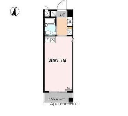 Ｋｏｍｏｄｏｋａｓａ　Ｍｉｗａ[1R/20.52m2]の間取図