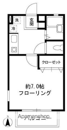 エトワール徳丸[1K/23.19m2]の間取図