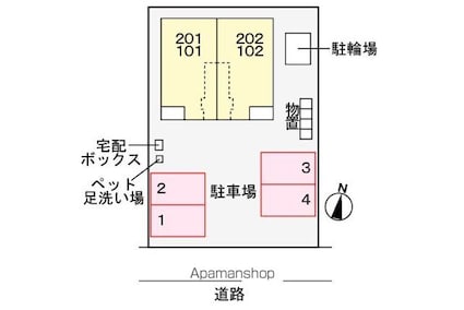 リサイア[1LDK/40.04m2]の配置図