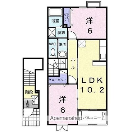 サン　マーベラス　Ｂ[2LDK/57.02m2]の間取図