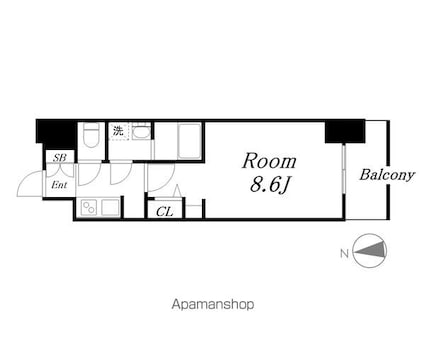 ＳーＲＥＳＩＤＥＮＣＥ尾頭橋ｂｅａｕｔｅ[1K/25.61m2]の間取図