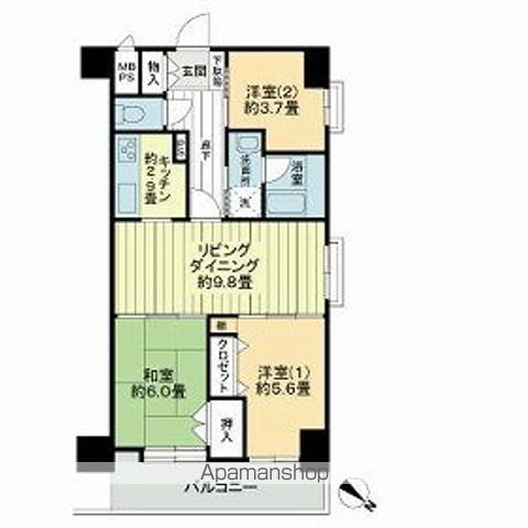 ライオンズプラザ西公園通の間取り