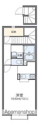 レオネクスト段々[1K/34.88m2]の間取図