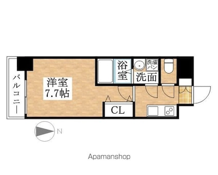 愛知県名古屋市西区庄内通５丁目[1K/25.5m2]の間取図