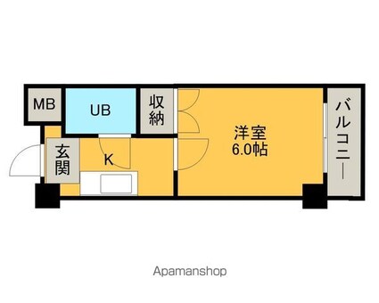 第１５片山ビル[1K/18.15m2]の間取図