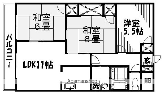 シャンボール中山の間取り写真