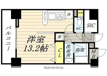 コンフォリア代々木上原[1R/36.11m2]の間取図