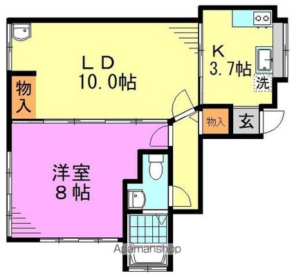 東京都杉並区阿佐谷南１丁目[1LDK/45m2]の間取図