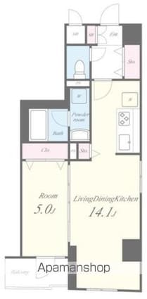 Ｕｎｅ　Ｌｕｍｉｅｒｅ[1LDK/45.34m2]の間取図