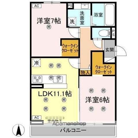 クランツ古川西 B棟の間取り写真