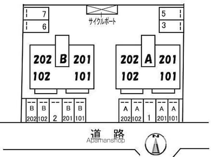 バリュージュバオバブ[2LDK/52.54m2]の配置図