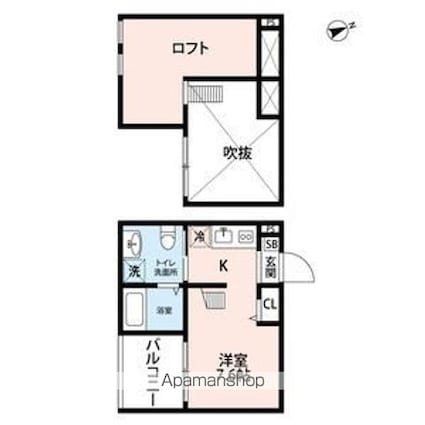 Ｈａｕｓ　Ｒｕｈｅ　高畑[1R/18.17m2]の間取図