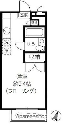 フラット・ケント[1R/19.41m2]の間取図