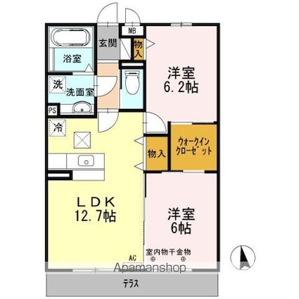 ノルテ　バジェ[2LDK/57.9m2]の間取図