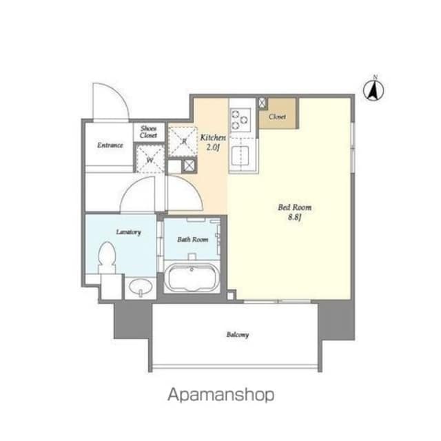 東京都中野区新井１丁目[1R/30.36m2]の間取図