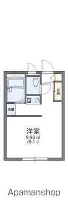 レオパレスデルニエＫⅡ[1K/19.87m2]の間取図