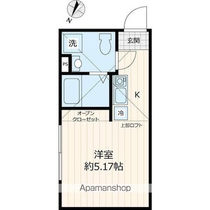 ＭＡＨＡＬＯ　ＴＥＲＲＡＣＥ　練馬春日町[1R/16.17m2]の間取図