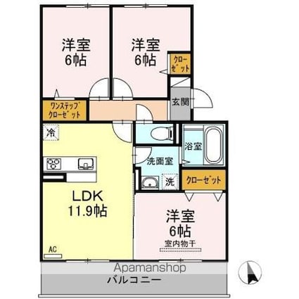レジアス[3LDK/67.23m2]の間取図