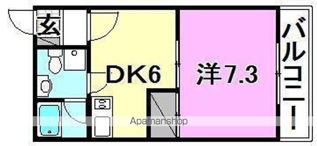 愛媛県松山市三番町７丁目[1DK/29.2m2]の間取図