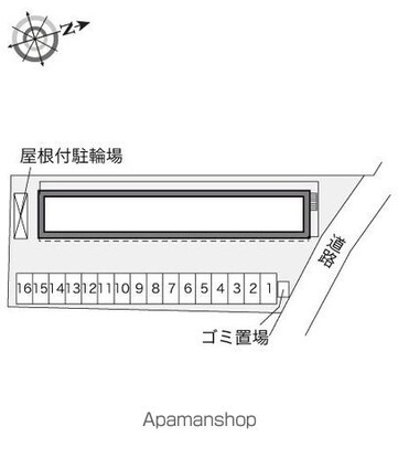 レオパレスポートサイドⅡ[1K/21.81m2]の配置図