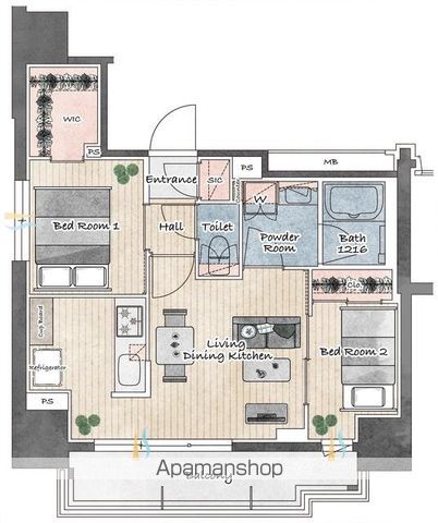 【アーバネックス新御徒町の間取り】