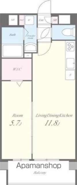 Ｔ．Ｓ．ヴィラージュ[1LDK/40.03m2]の間取図