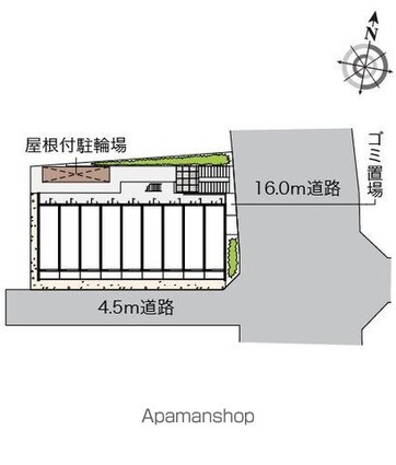 クレイノＭＩＲＡＩ[1K/23.6m2]の配置図