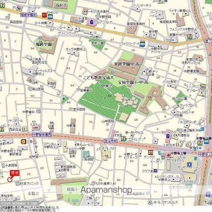 東京都中野区本町３丁目[1R/16.07m2]の周辺