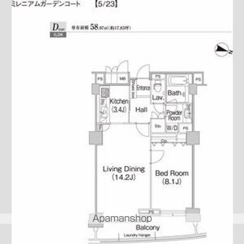 【ミレニアムガーデンコートの間取り】