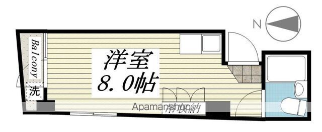レジダンス千駄木[1R/16.06m2]の間取図