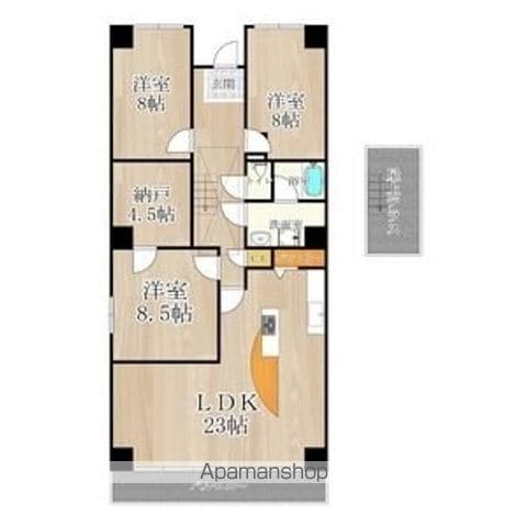 ADW RESIDENCE 谷町四丁目の間取り写真