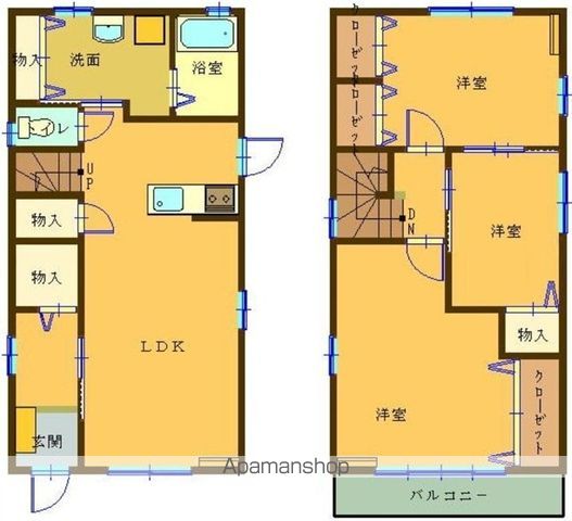東北本線 福島駅 徒歩21分 2階建 築14年の間取り写真