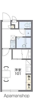 レオパレスＭＯＭＯ[1K/23.18m2]の間取図