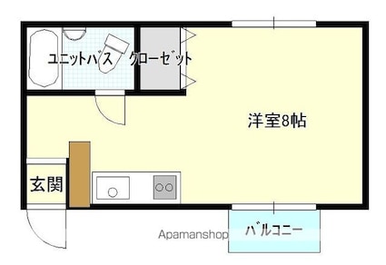 ハイツエーデルワイス[1R/23.18m2]の間取図